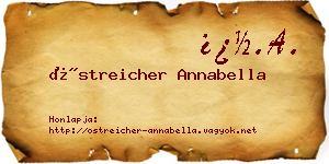 Östreicher Annabella névjegykártya